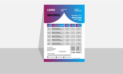 Vector design modern Invoice layout 