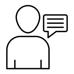 Conversation Thin Line Icon