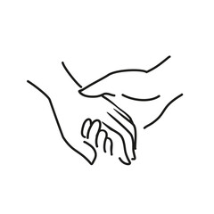 vector people hold hands lean