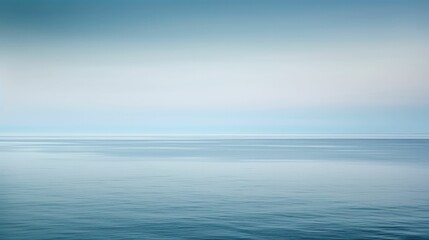 Obraz premium Minimalist ocean horizon with blue tones