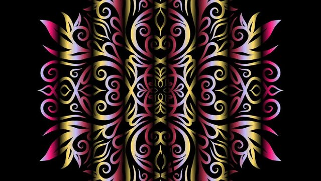 luxurious Sparkle of light shines motion graphics  colourful rainbow flowers line art  for intro opening ads commercial