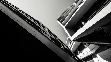 Obraz premium Minimalist distorted angular features wallpaper