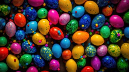 Fototapeta na wymiar Festive and colorful Easter decoration wallpaper