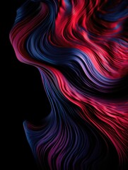 Abstract wallpaper of rolling layered waves in blue