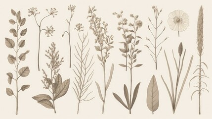 Muted plant illustration