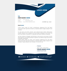 Naklejka premium Creative and Clean business style letterhead for your corporate project . set to print with vector with illustrator 