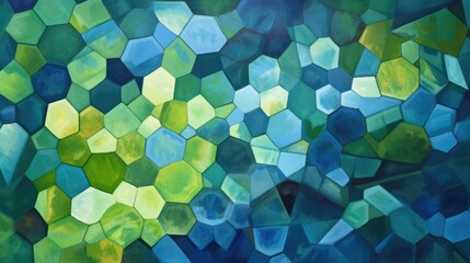 Abstract wallpaper of hexagonal shapes in blues