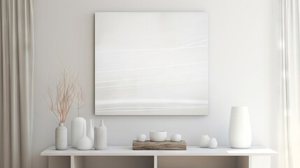 Obraz na płótnie Canvas Elegant White House Interiors Art - AI Generated