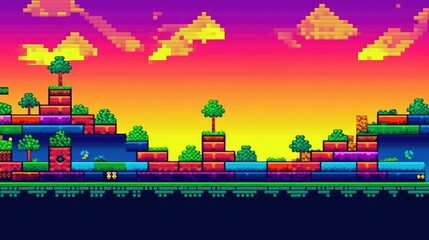 Retro Pixel Art - Bright and Colorful