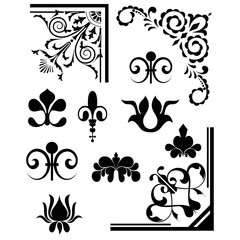 corners vector set, icon, symbol, logo, clipart, isolated. vector illustration. vector illustration isolated on white background.