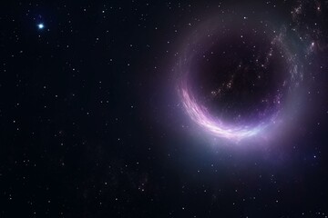 Void in nebula, background with space. Generative AI