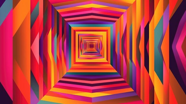 Fototapeta Geometric optical illusion art