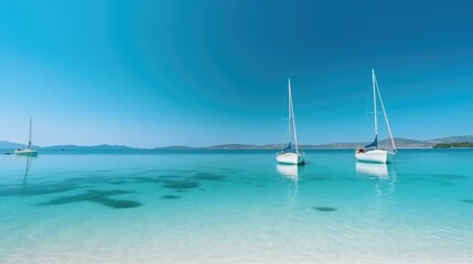 Colorful Sailing Boats, Yachts, and Catamaran