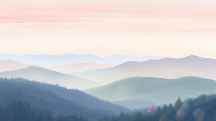 Fototapeta premium Soft pastel ombre painted skies