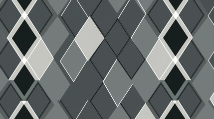 Rhombus Striped Diagonal Stripes of Gray