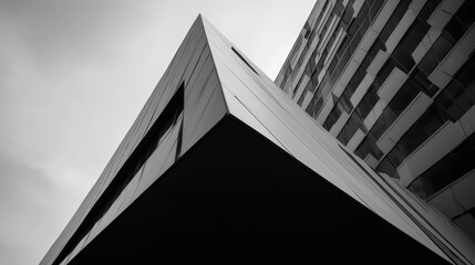 Minimalist T design with distorted angular features