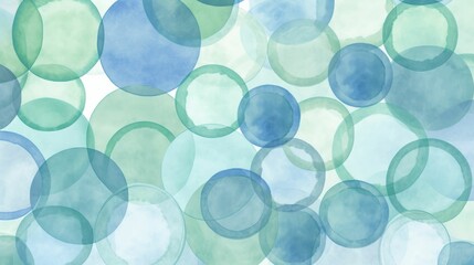 Repeating pattern of blue and green circles