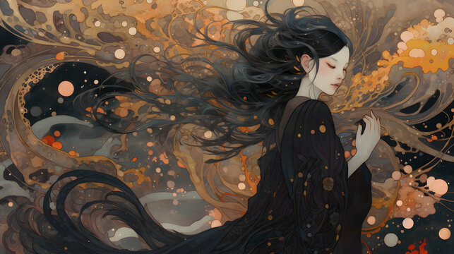 Into the Abyss: Surreal Visions of a Terrifying Black Hole, Weighed by Gravity and Shrouded in Vantablack and Ivory, AI Generative