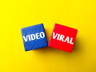 Colored cube with the word VIDEO VIRAL