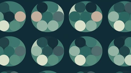 Minimalist shaded circles pattern
