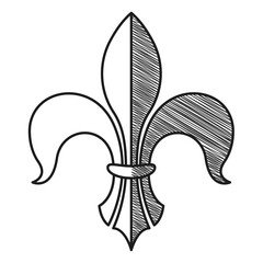 Isolated lys flower symbol sketch icon Vector © DAVIDS