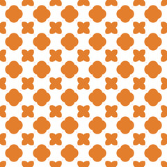 Minimal Geometric Design with Seamless White and Orange Patterns