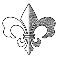 Isolated lys flower symbol sketch icon Vector