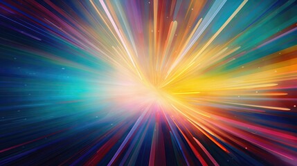 Shimmering light with radiant colors and luminous rays