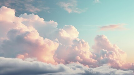 Serenity in soft pastel sky