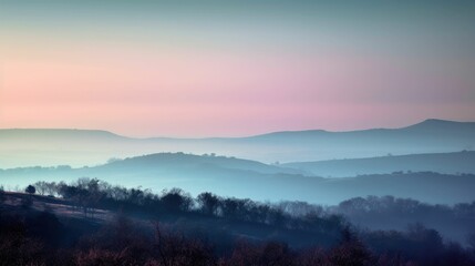 Soft pastel colors meld in a horizon of hues
