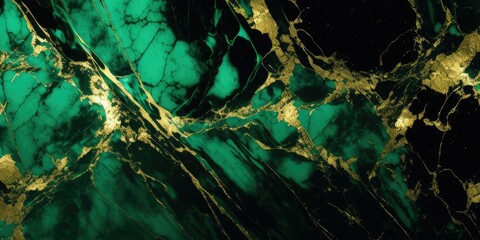 abstract background textured golden marble with natural green color made with generative ai