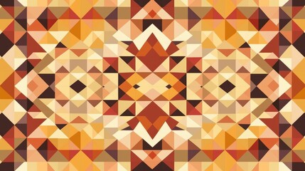 Symmetrical wallpaper with warm color scheme
