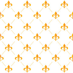 Seamless pattern background with lys flower symbols Vector © DAVIDS