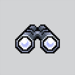 Fototapeta premium Pixel art illustration Binocular. Pixelated Binocular. Binocular animal pixelated for the pixel art game and icon for website and video game. old school retro.