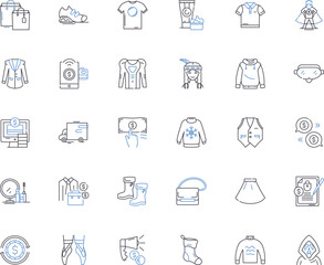 Music industry line icons collection. Melody, Genres, Beats, Rhythm, Harmony, Lyrics, Instrumentation vector and linear illustration. Vocals,Recording,Production outline signs set