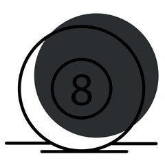 Isolated colored billiard ball sport icon Vector