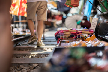 person in the train market