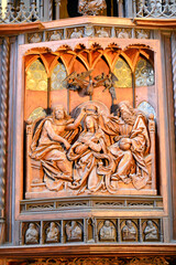 Fototapeta na wymiar Maria-Krönungs-Altar in der Stadtkirche St. Jakob (Rothenburg ob der Tauber)