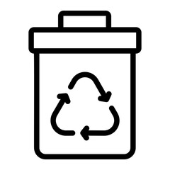 recycle bin line icon