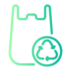 eco bag gradient icon