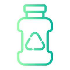 plastic bottle gradient icon