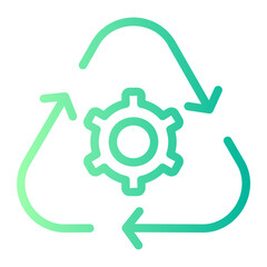 recycling gradient icon