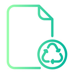 recycled paper gradient icon