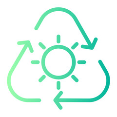 solar power gradient icon