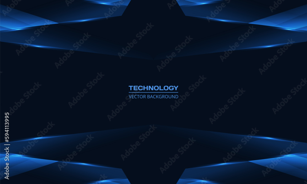Aufkleber dark blue modern technology abstract background with diagonal geometric shapes. abstract vector dark