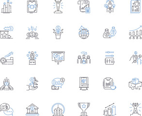 Promptness line icons collection. Timeliness, Punctuality, Speediness, Swiftness, Quickness, Promptitude, Alacrity vector and linear illustration. Eagerness,Celerity,Rapidity outline signs set