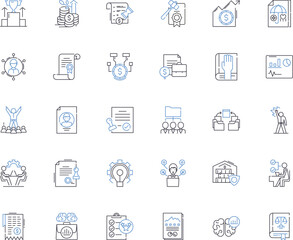Legal Advisor line icons collection. Legal, Advisor, Counsel, Expert, Lawyer, Attorney, Consultant vector and linear illustration. Advocate,Advocate,Authority outline signs set