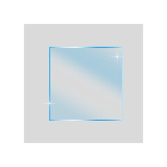 glass plate. Design element. Shine effect sign. Photo frame. Realistic shadow. Vector illustration.
