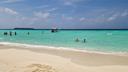 Fototapeta na wymiar Paradise Maldives, not only white beaches and turquoise water