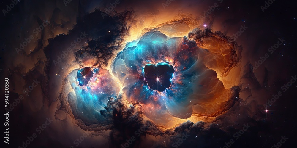 Wall mural colorful space galaxy cloud nebula. stary night cosmos. universe science astronomy. supernova backgr